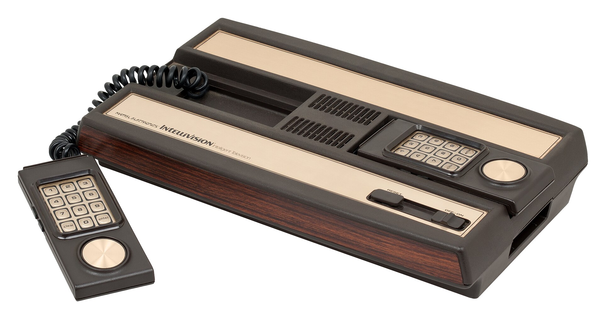 Mattel Intellivision console with two keypad controllers